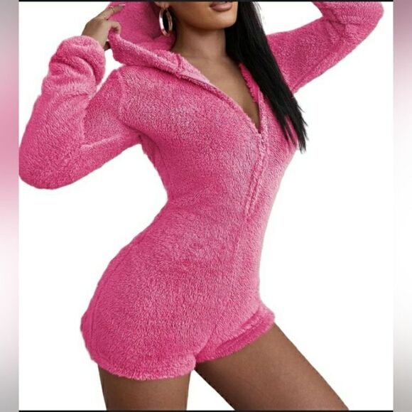 SHEIN Fuzzy Romper - Picture 2 of 6